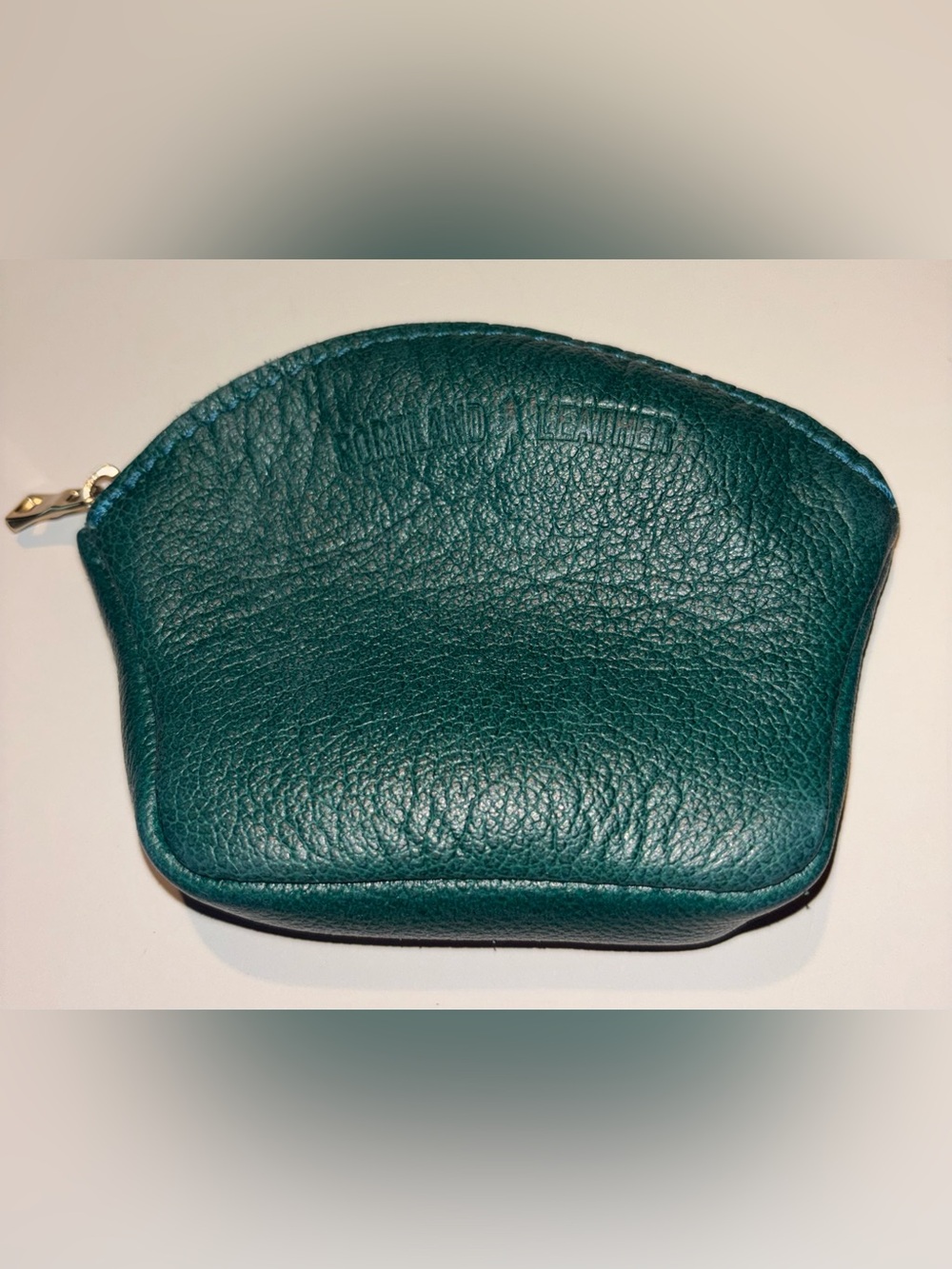 Portland Leather Seashell Pouch in Sea glass - NEW